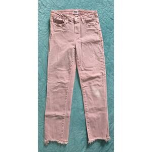 Paige Faded Pink Hoxton Straight Ankle Jeans Woman's Size 27x28